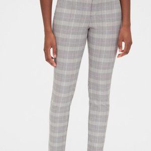 Gap Signature Skinny Ankle Work Pants in Grey Plaid